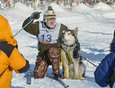Алексей Семенюк с аляскинским маламутом Каем. Девятое место на дистанции 10 километров.