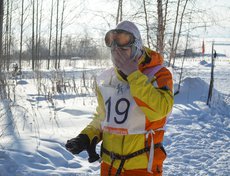 Елена Пешкова вышла на дистанцию 10 километров и заняла первое место среди женщин.