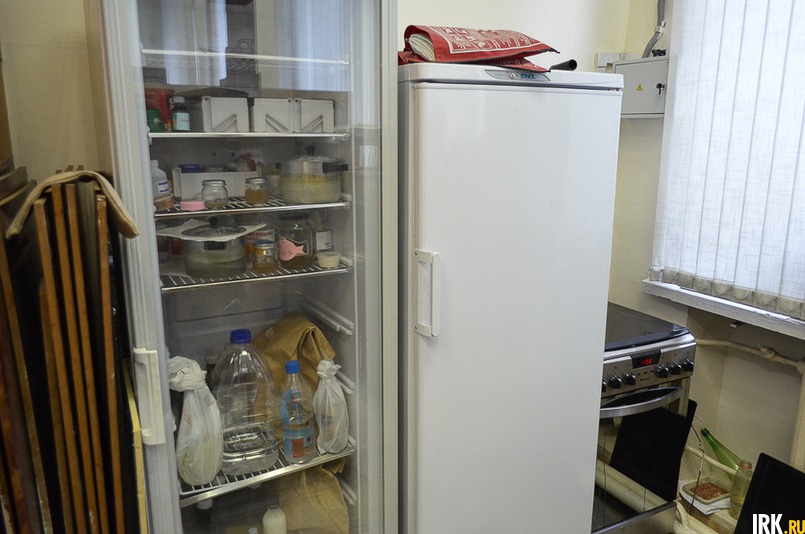 В холодильнике хранятся высокотоксичные растворители.