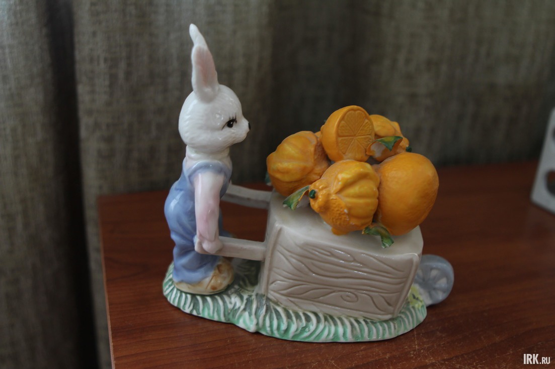 Заяц с тачкой обитает в комнате сына Татьяны – Степана. Степан тот еще фермер и  огородник!