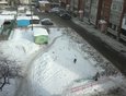 Татьяна Харкевич: Во дворе домов по адресу ул. Волжская 33-Лопатина 20 счистили снег с крыши. После не вывезли, а переложили с дороги и тротуара на детскую площадку, которая и без того была очень маленькая.