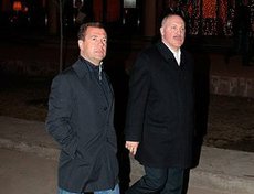 Во время прогулки по городу. С губернатором Иркутской области Дмитрием Мезенцевым