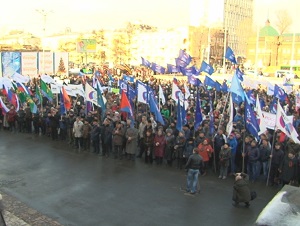 На митинге. Фото «АС Байкал ТВ»