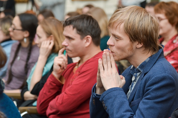 На встрече с Иваном Вырыпаевым. Автор фото — Илья Татарников