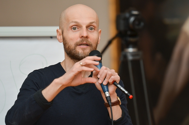 На встрече с Иваном Вырыпаевым. Автор фото — Илья Татарников