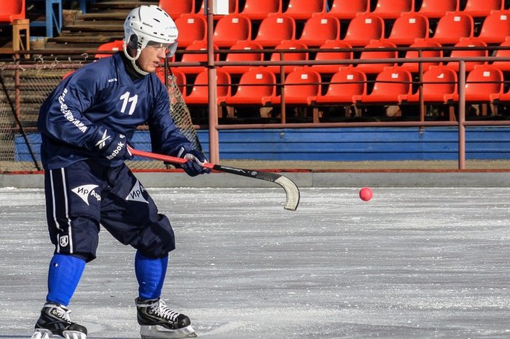 Хоккеист «Байкал-Энергии» на тренировке. Фото Юрия Назырова