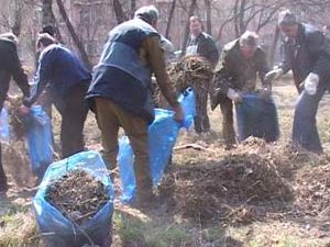 Общегородской субботник. Фото АС Байкал ТВ.