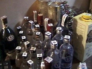 Суррогатная алкогольная продукция. Фото из архива АС Байкал ТВ.