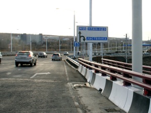 Выезд с нового Ангарского моста. Фото Ирк.ру.