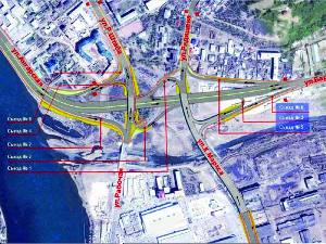 Развязка на месте Маратовского автомобильного кольца. Проект Иркутскгипродорнии.