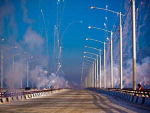 Новый мост через Ангару. Фото Алексея Ильина.