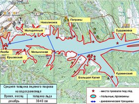 Подробная карта иркутского водохранилища карта