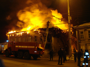 Пожар на улице Седова, Иркутск. Фото Татьяны Екатерининой.