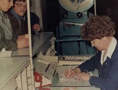 Регистрация пассажиров в 1967 году.