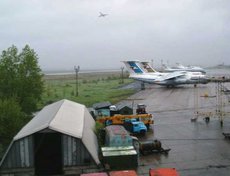 Стоянки воздушных судов, 1994 год. Фото Ильи Ожегова.