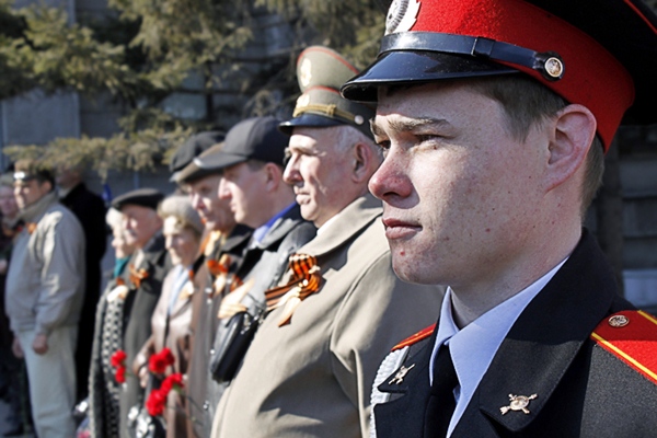 Торжественная встреча участников автопробега.