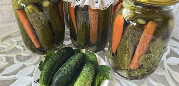 Открываем сезон заготовок: огурцы, маринованные с морковью