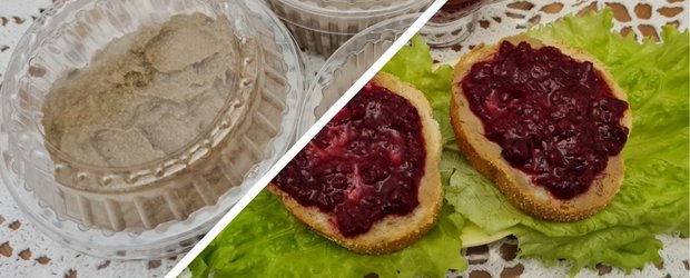 Авторский рецепт паштета из куриной печени с брусничным соусом