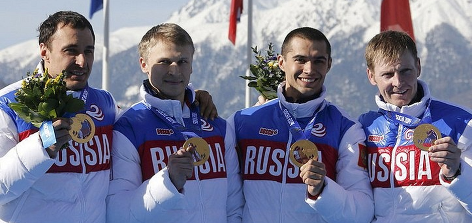Александр Зубков, Дмитрий Труненков, Алексей Негодайло и Алексей Воевода. Фото www.minsport.gov.ru