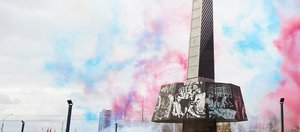 Открытие стелы «Город трудовой доблести» в Иркутске