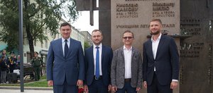 Открытие памятника авиаконструкторам Николаю Камову и Михаилу Милю
