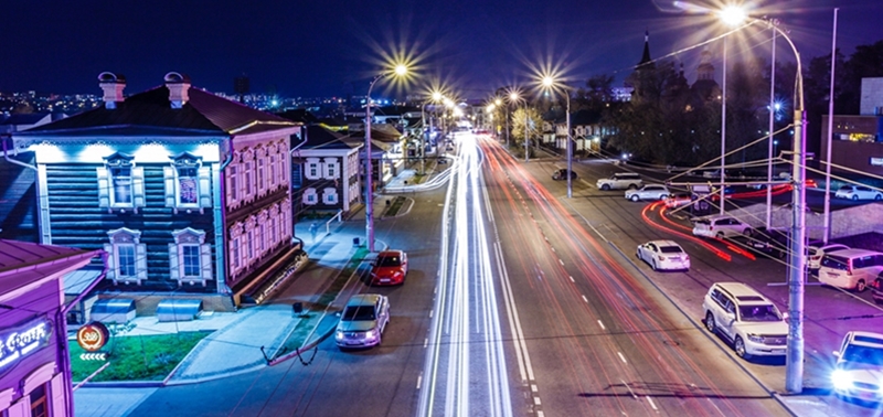 Пейзажи ночного Иркутска радуют глаз и завораживают.