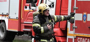 Пожар в здании Иргиредмета: фото с места событий