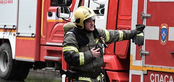 Пожар в здании Иргиредмета: фото с места событий