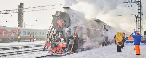 Поезд Деда Мороза вновь прибыл в Иркутск