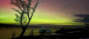 Полярное сияние в Иркутской области